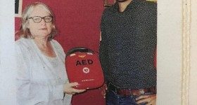 AED Installation at a restaurant in France #2